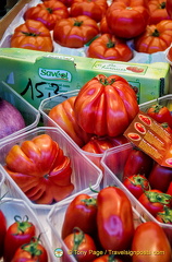 Giant ox-heart tomatoes